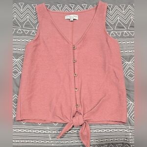 Madewell Texture & Thread Ribbed Tie Front Tank Top Size XS